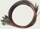 12colors 900um SC LC Fiber Optic Pigtail Cables , SM / MM / OM3 Optical Patch Cord  supplier